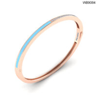 18K GOLD BRACELET  WITH SKY BLUE ENAMEL