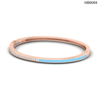 18K GOLD BRACELET  WITH SKY BLUE ENAMEL