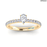 30 PT SOLITAIRE 0.64 CT DIAMOND RING WITH SIDE STONES